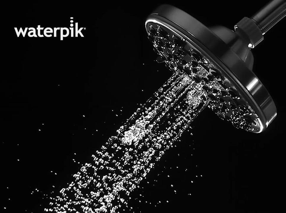 Waterpik 9-Spray 4.5 in. Single Wall Mount 1.8 GPM Fixed Shower