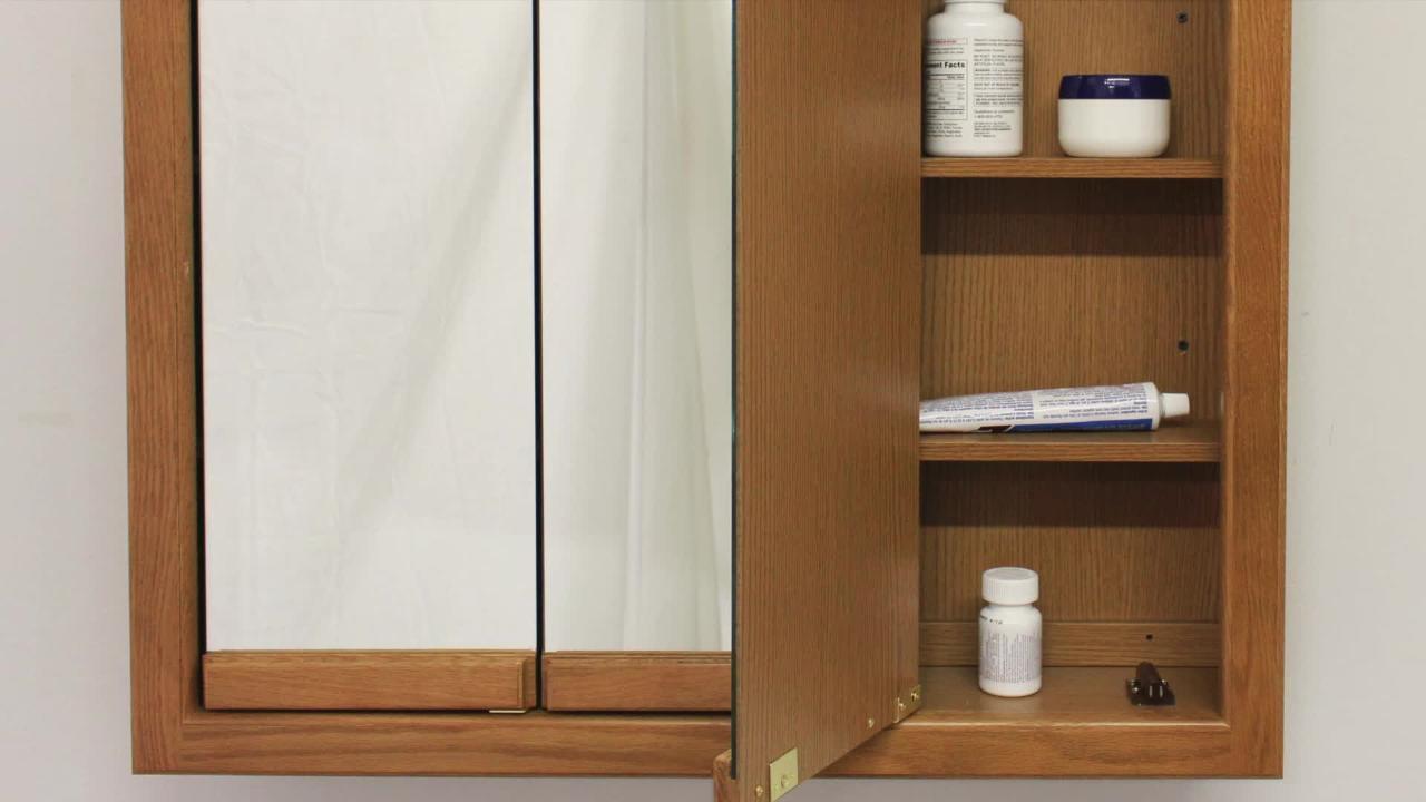 Medicine Cabinet, Two Doors Dual Lock Large 30 x 30 x 10