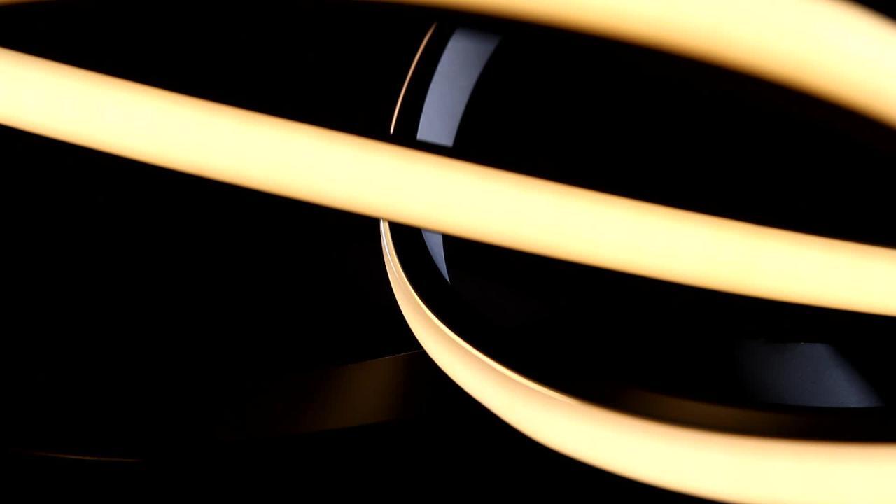 JONATHAN Y Alexia 25 in. Black Abstract Integrated LED Metal