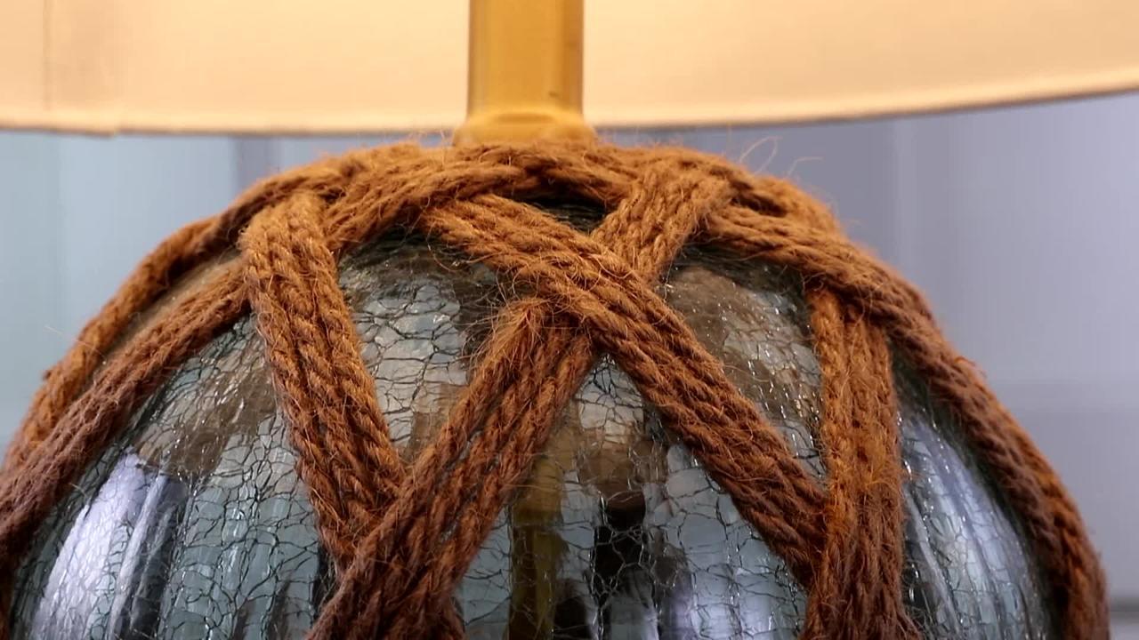 26 Silk Rope & Jute Ball Spray: Green