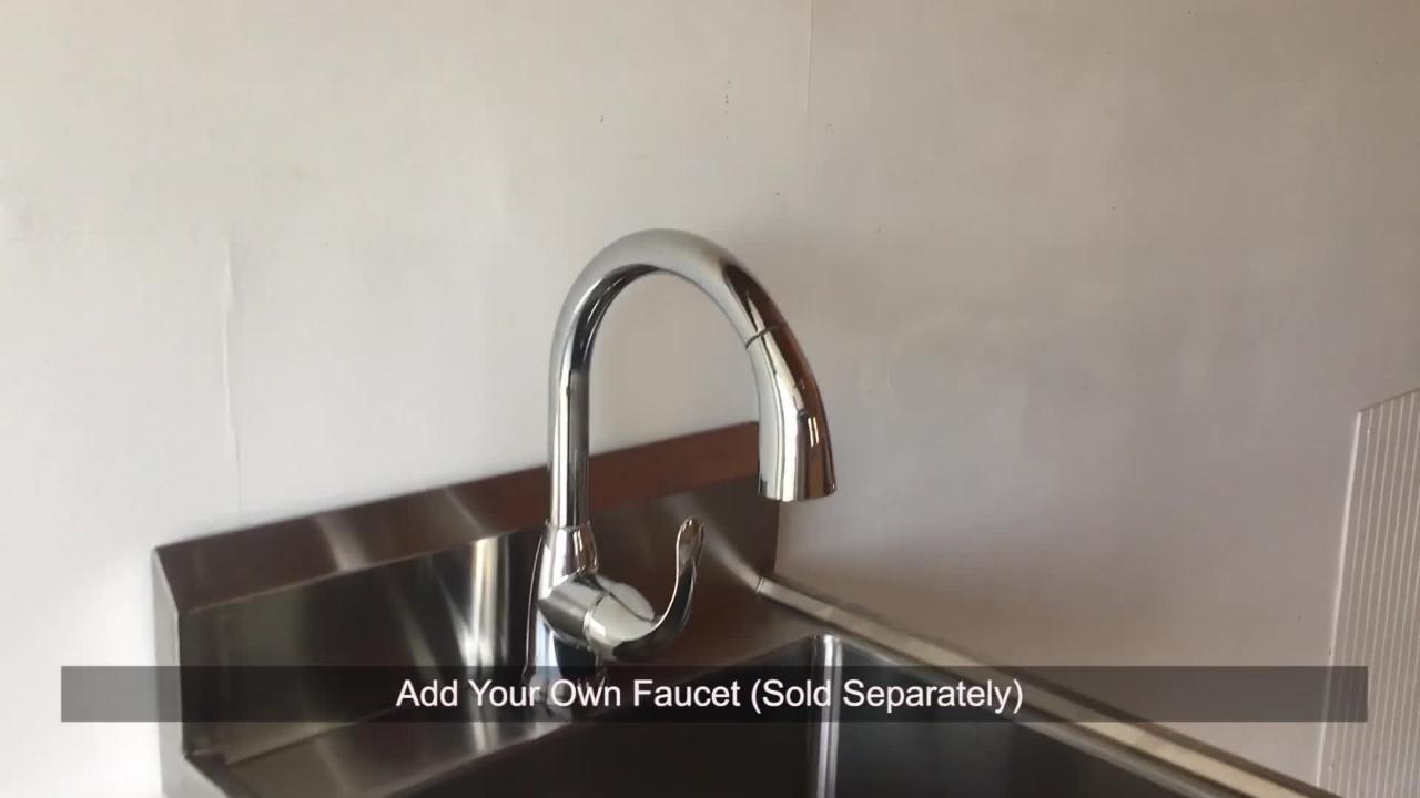 21.5 in. x 24 in. Stainless Steel Utility Wall Mount Sink with Single Hole for Faucet 21.5 in. x 24 in. Stainless Steel Utility Wall Mount Sink with Single Hole for Faucet