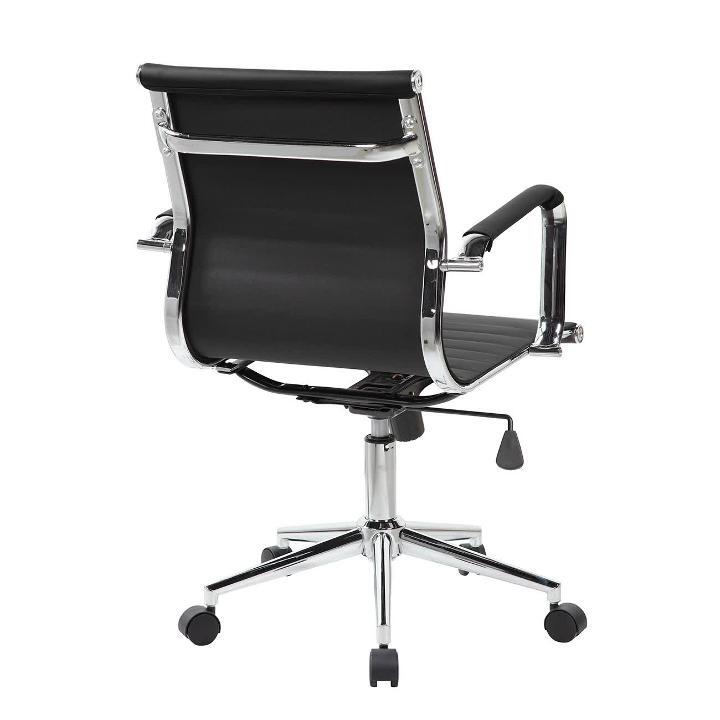 Techni Mobili  High Back Executive Mesh Office Chair with Arms, Lumbar  Support and Chrome Base