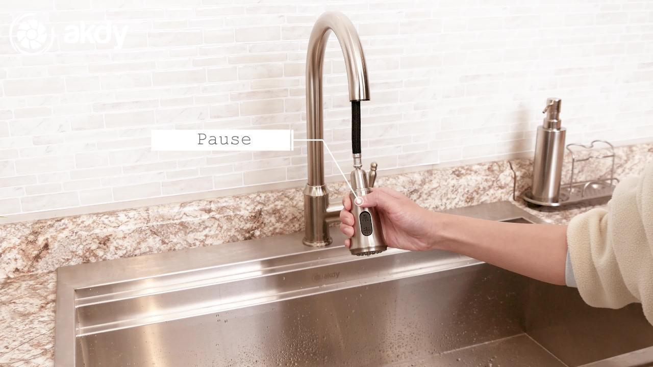 Easy-Install Single-Handle Pull-Down Sprayer Kitchen Faucet with Flexible Hose in Matte Black Easy-Install Single-Handle Pull-Down Sprayer Kitchen Faucet with Flexible Hose in Matte Black