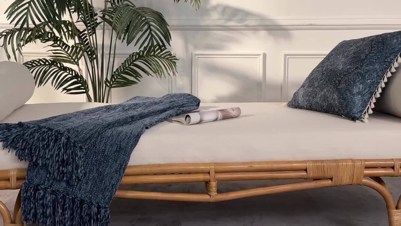 bali & pari Aiko Light Honey Rattan Twin Daybed 259-14240-HD - The
