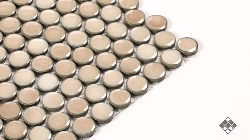 Merola Tile Hudson Penny Round Truffle 12 in. x 12-5/8 in Merola Tile Hudson Penny Round Truffle 12 in. x 12-5/8 in