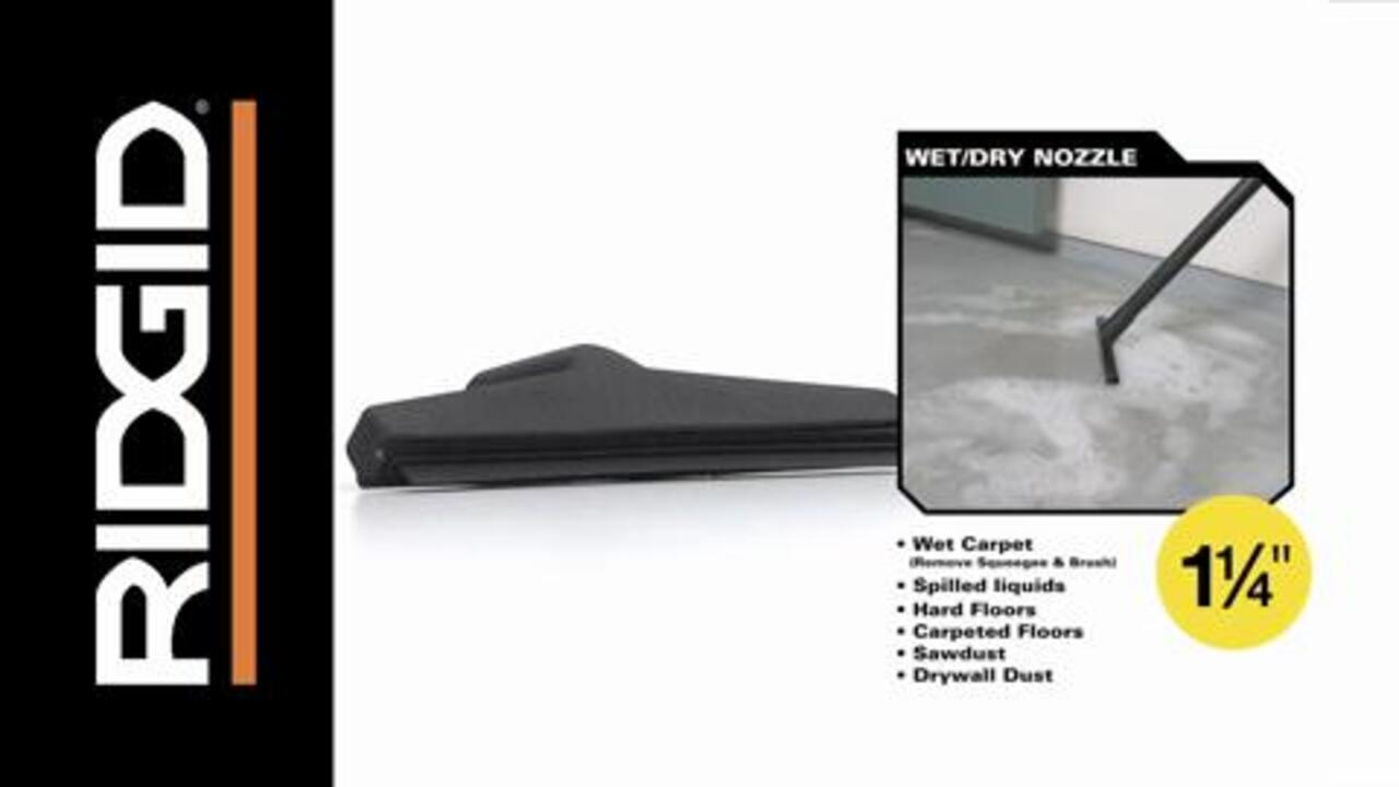1-1/4 in. Wet and Dry Combo Nozzle Accessory for RIDGID Wet/Dry Shop Vacuums 1-1/4 in. Wet and Dry Combo Nozzle Accessory for RIDGID Wet/Dry Shop Vacuums