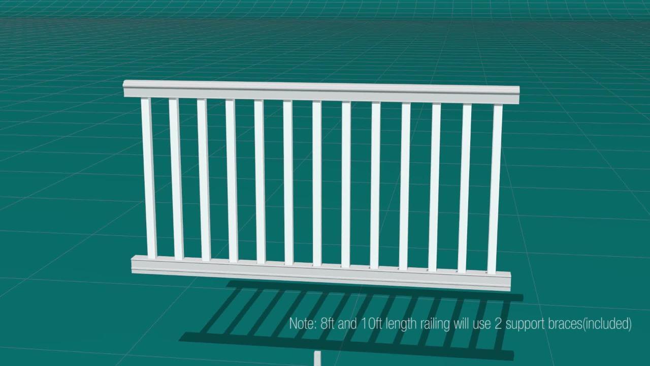 Barrette Outdoor Living Vinyl White Extra Bella Premier Series Bracket Rail Kit