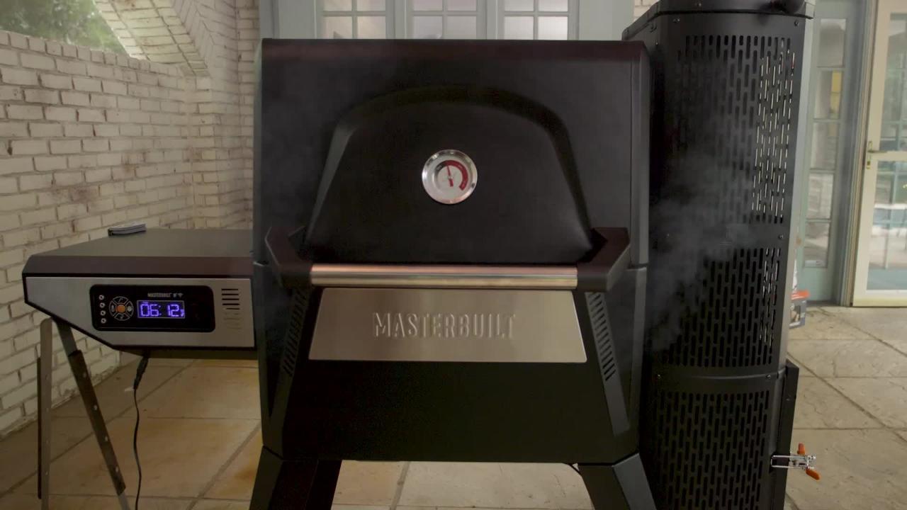 Masterbuilt MB20070210 Analog Electric Smoker with 3 Smoking Racks, 30  inch, Black