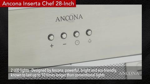 36-Inch Stainless Steel Ancona Inserta Plus Built-In Range Hood