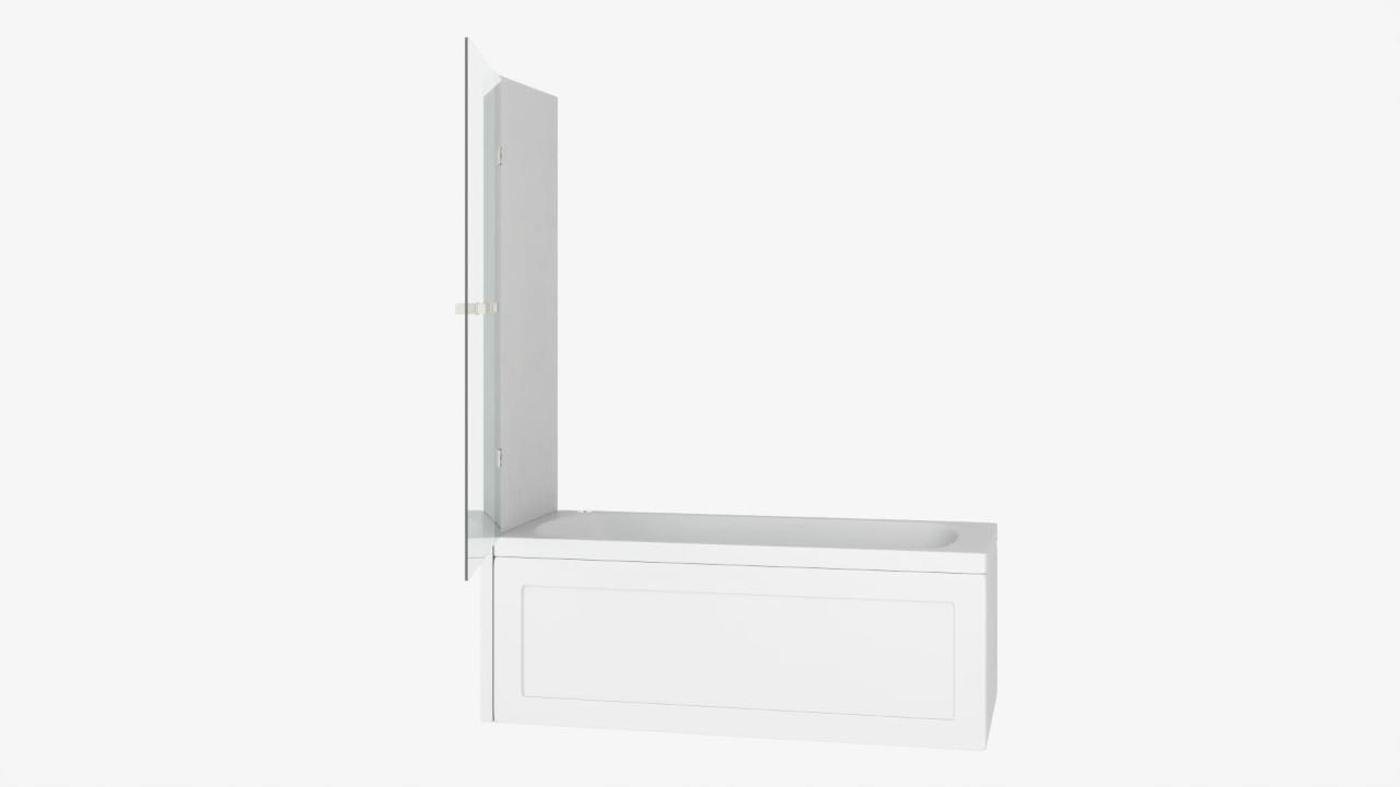 Rialto 34 in. x 58 in. Bathtub Door with .3125 in. Clear Glass and Stainless Steel Hardware Rialto 34 in. x 58 in. Bathtub Door with .3125 in. Clear Glass and Stainless Steel Hardware