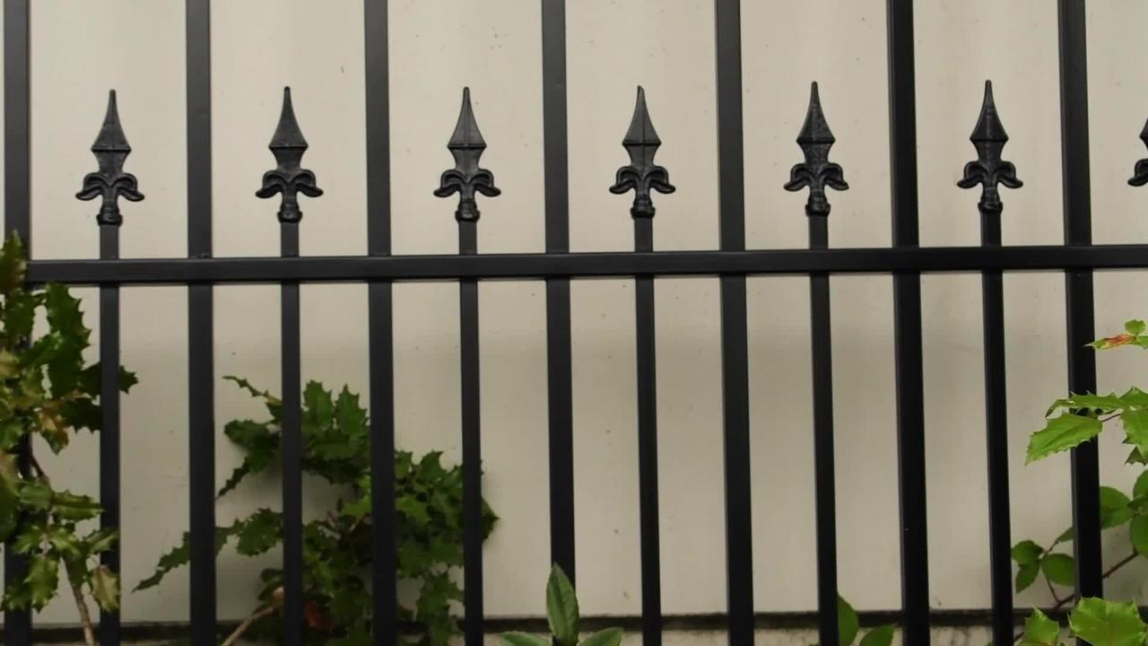 ALEKO St. Louis 12 ft. W x 6 ft. H Black Steel Single Slide Driveway with Gate Opener Fence Gate