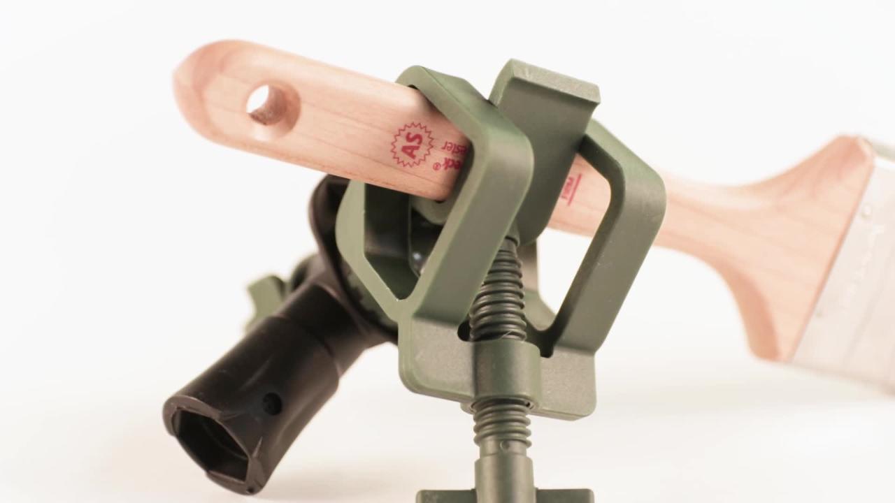 Mr Longarm Paint Brush and Adjustable Tool Holder Adapter Yellow 9" Length 2-PK 