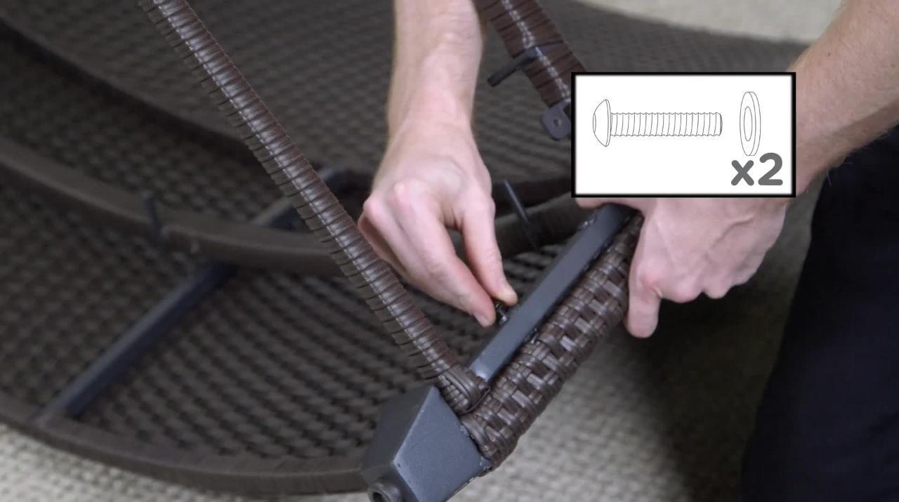 Hampton Bay Tacana 4Piece Wicker Patio Sectional Set with Beige