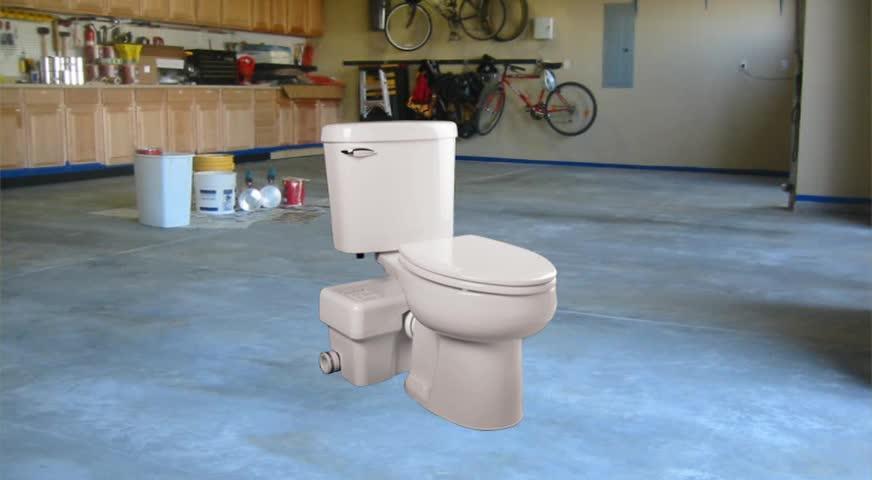 Ascent II 2-Piece 1.28 GPF Single Flush Elongated Macerating Toilet in White Ascent II 2-Piece 1.28 GPF Single Flush Elongated Macerating Toilet in White