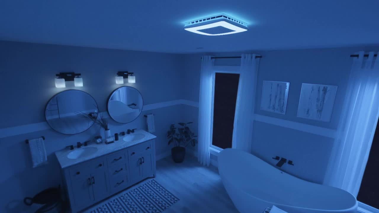 bluetooth bathroom fan and light