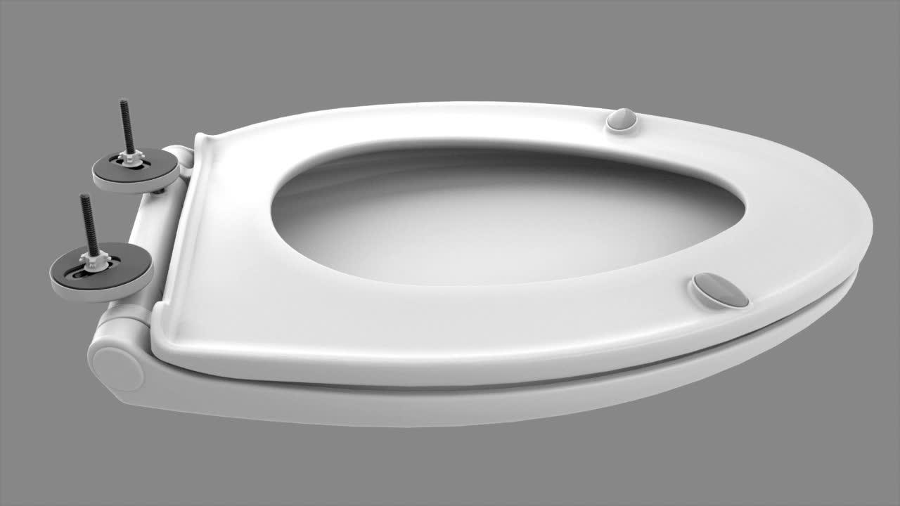 Bemis Classic Push and Clean White Toilet Seat 