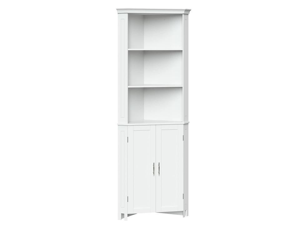 Gymax 23.5 in. W Bathroom Corner Storage Linen Cabinet Free Standing Tall  Bathroom Cabinet with 3-Shelves Espresso GYM04929 - The Home Depot