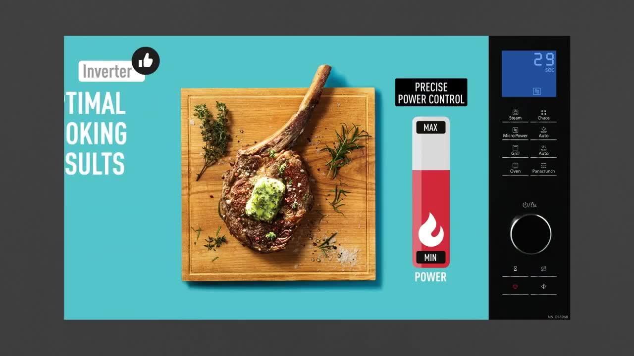 Panasonic 2.2 cu. ft. Countertop Microwave Oven in Stainless Steel