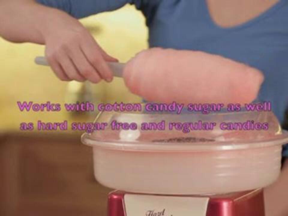 Retro Red Hard and Sugar Free Cotton Candy Maker with Cotton Candy Cones