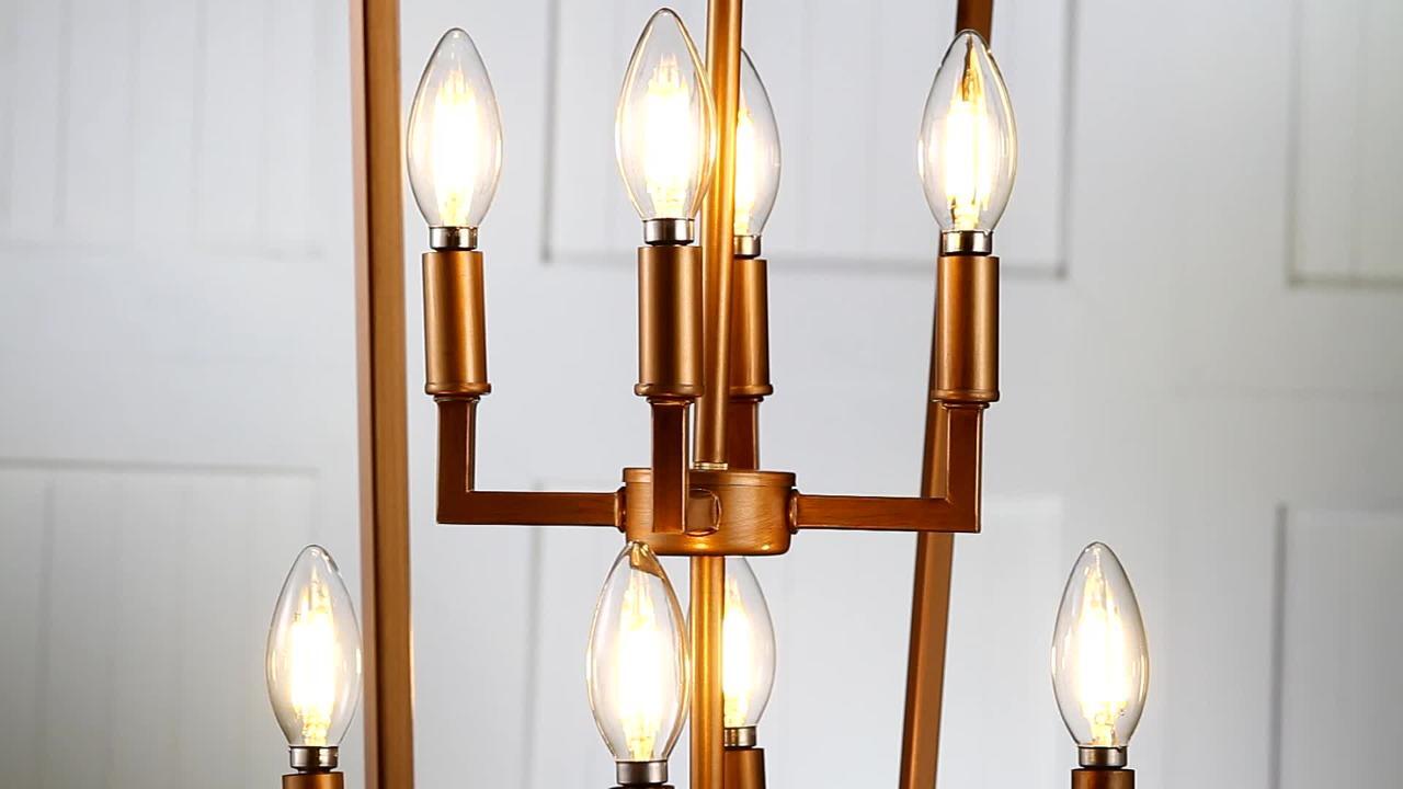 84006 - Prescott Two Tiered Pendant - Gold Leaf