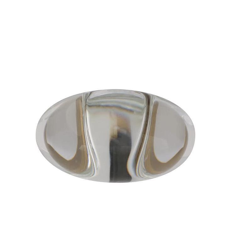 Amerock Glacio 1-3/4-in Clear/Golden Champagne Oval