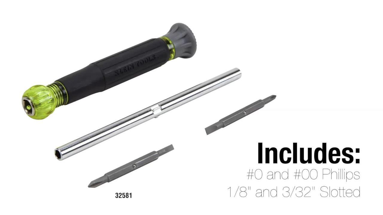 Klein Tools 4-in-1 Electronics Phillips 00, Slotted 1/8