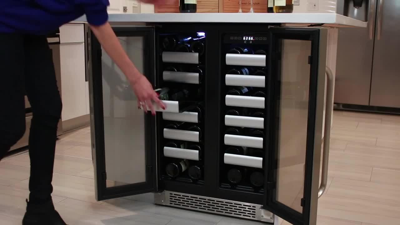 Whynter Dual Zone 24 in. 40 Bottle Built-In Wine Cooler