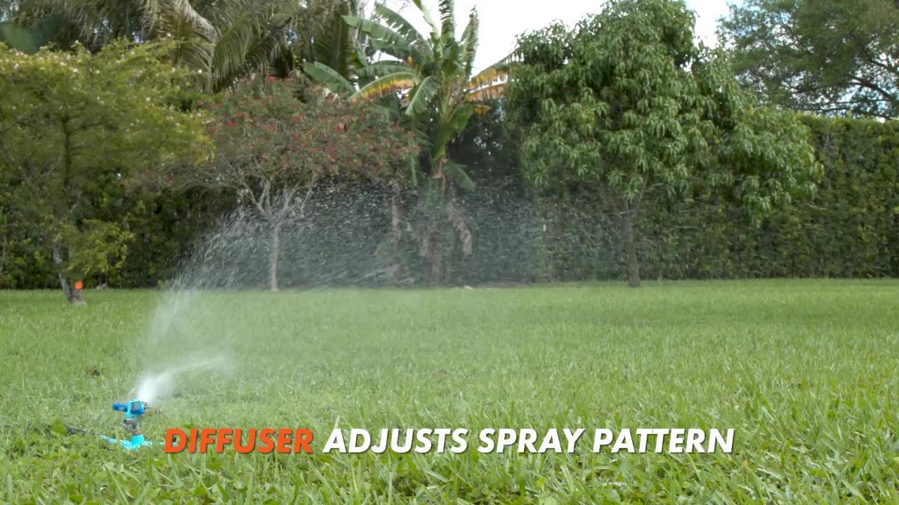 AQUA JOE 6 in. 360° Indestructible Zinc Impulse Sprinkler AJ