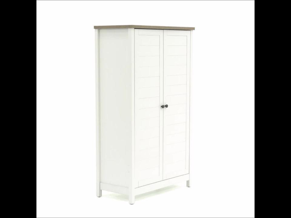 SAUDER Cottage Road Soft White Storage Cabinet 423509 - The Home Depot