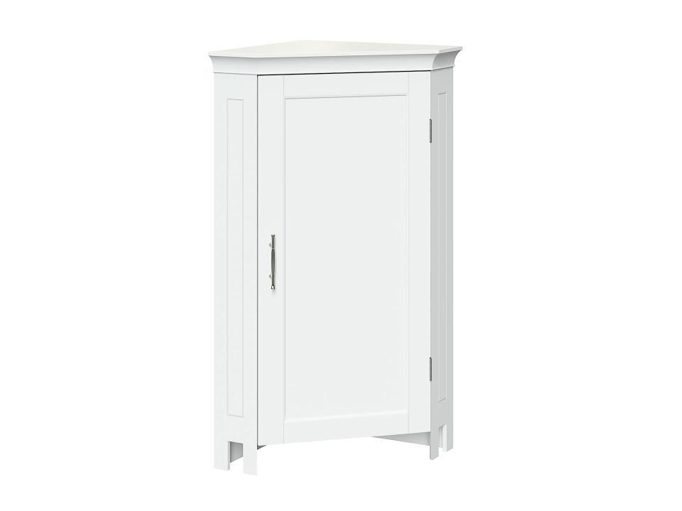 Somerset 20.5 in. W x 14.5 in. D x 32 in. H Single Door Corner Cabinet in  White