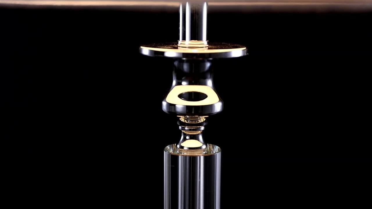 JONATHAN Y Dean 28 in. H Clear/Chrome Crystal Table Lamp JONATHAN Y Dean 28 in. H Clear/Chrome Crystal Table Lamp