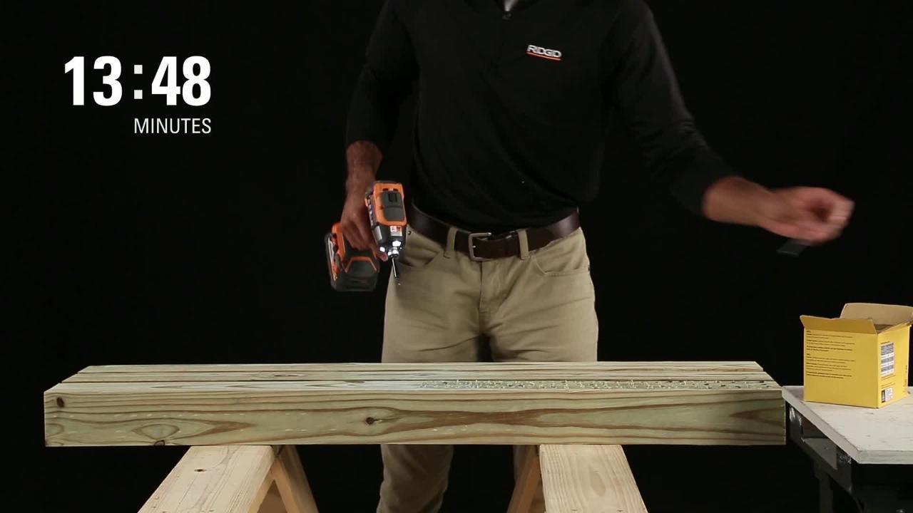 RIDGID - 18V Lithium-Ion Cordless 5-Tool Combo Kit with (2) 4.0 Ah Batteries, 18V Charger and Contractor's Bag