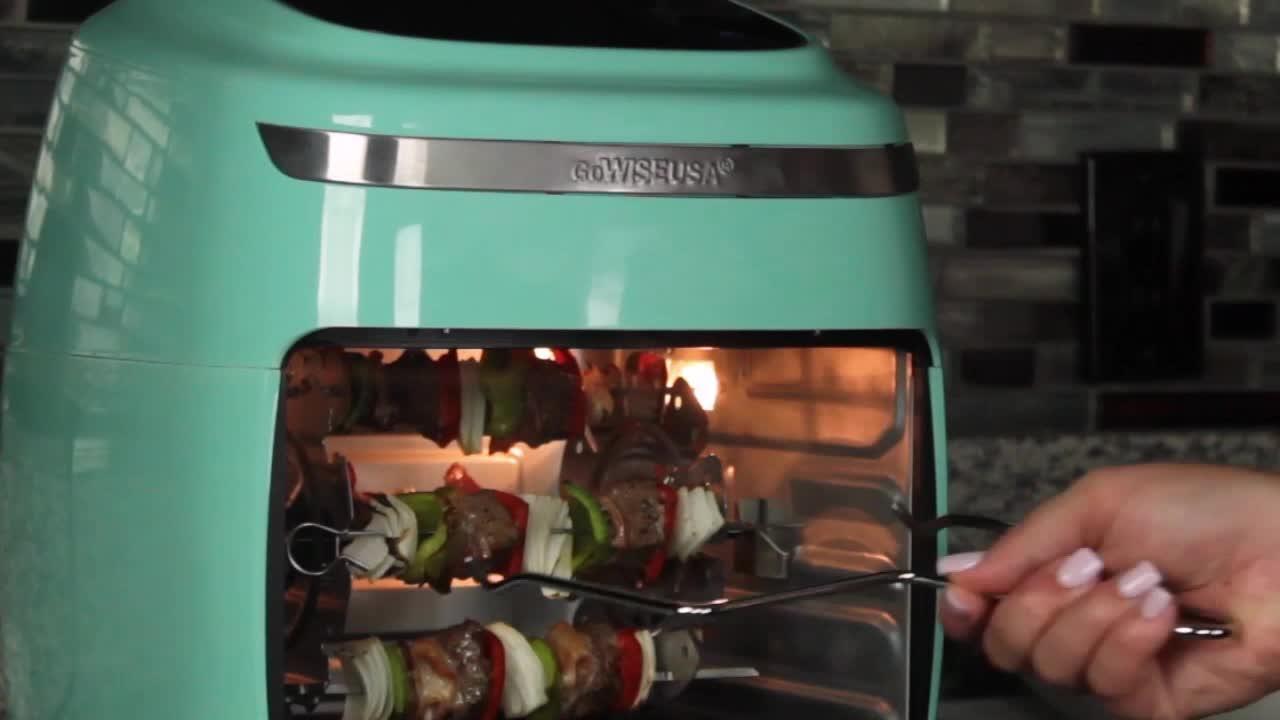 GoWISE USA 1700 Watt Mint Multi Vibe Air Fryer Oven with Rotisserie and