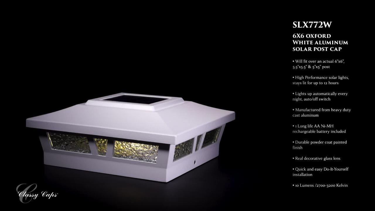 Classy Caps 6-in x 6-in White Aluminum Deck Post Cap
