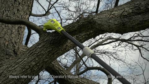 Ryobi battery powered on sale tree trimmer