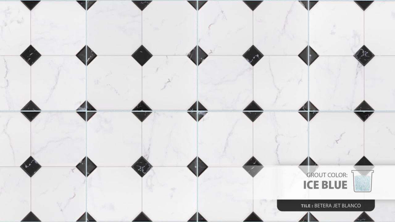 9 tiles/11.18 sqft. Black/White SOMERTILE Betera Jet Blanco 13-1/8 x 13-1/8 Ceramic Floor and Wall Tile FEM13BTB