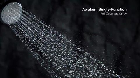 KOHLER Awaken 3-Spray Patterns 4.6 in. H Single Wall Mount Fixed Shower Head in Polished Chrome
