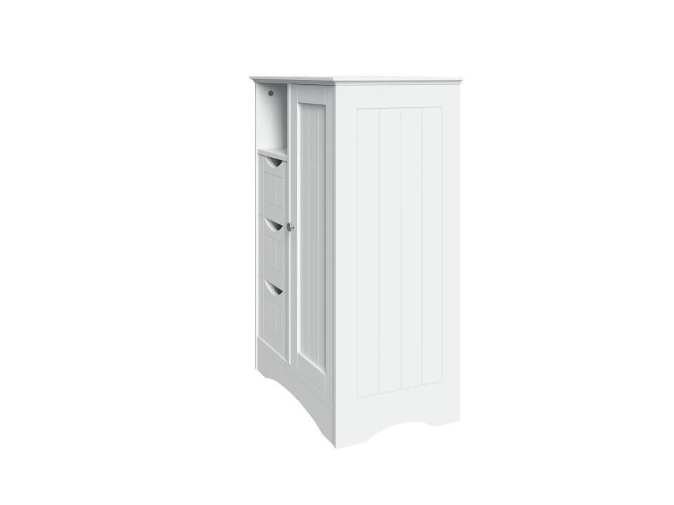 RiverRidge Ashland 16.54-in x 60.04-in x 13.39-in White Freestanding Linen  Cabinet in the Linen Cabinets department at