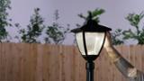 Bayport 72 in. Outdoor Black Solar Lamp Post with Super Bright Natural  White LED