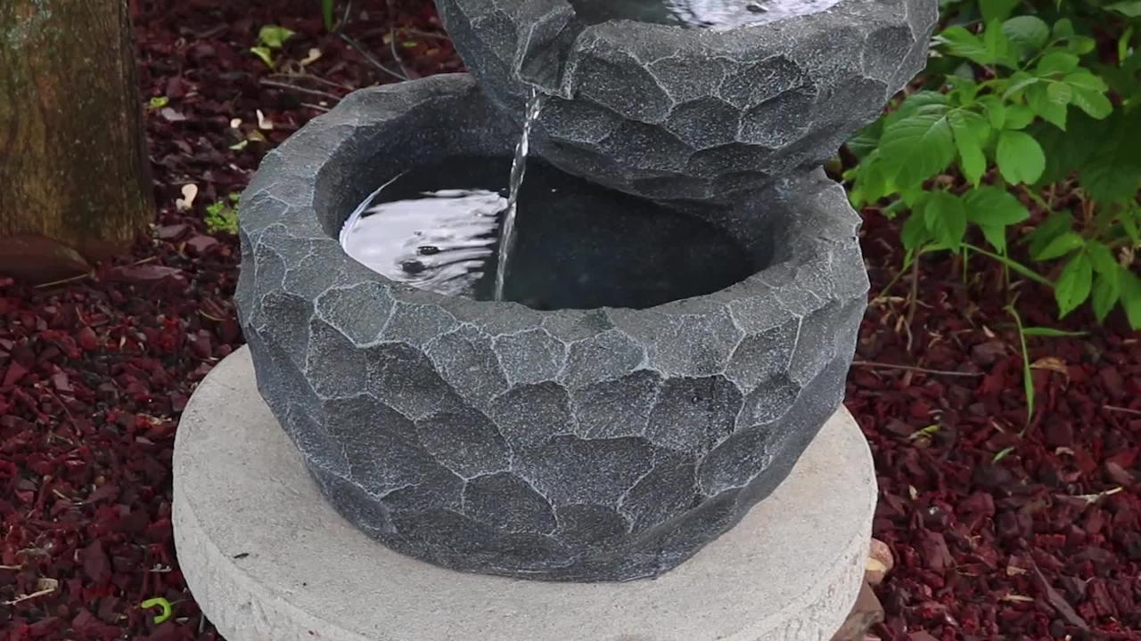 Solar powered water feature deals for garden