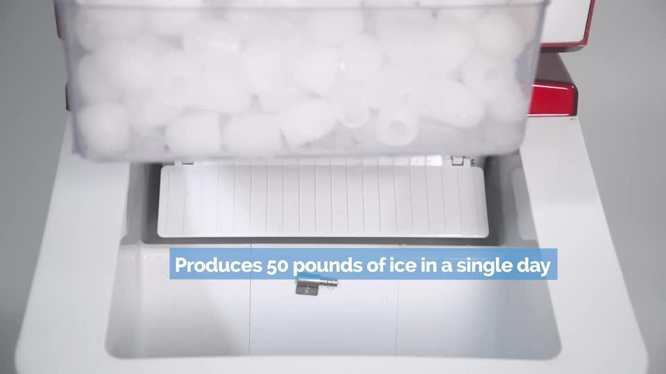 NewAir Never Ending Ice Newair Countertop Ice Maker, 50 lbs. of Ice a Day,  3 Ice Sizes and Easy to Clean BPA-Free Parts & Reviews
