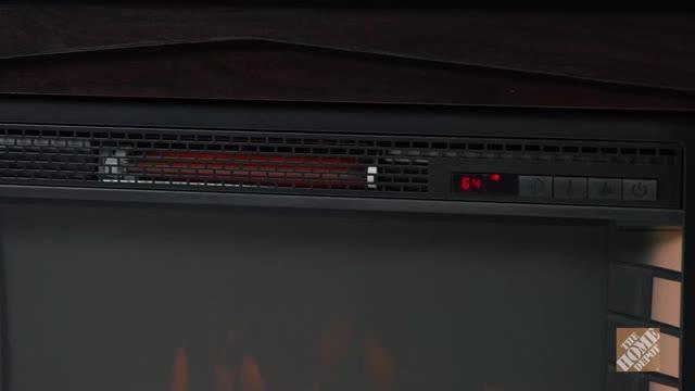 Home Decorators Collection - Avondale Grove 59 in. TV Stand Infrared Electric Fireplace in Aged White