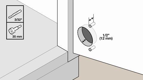 Liberty 35 mm 105-Degree 1-1/4 in. Overlay Soft Close Cabinet