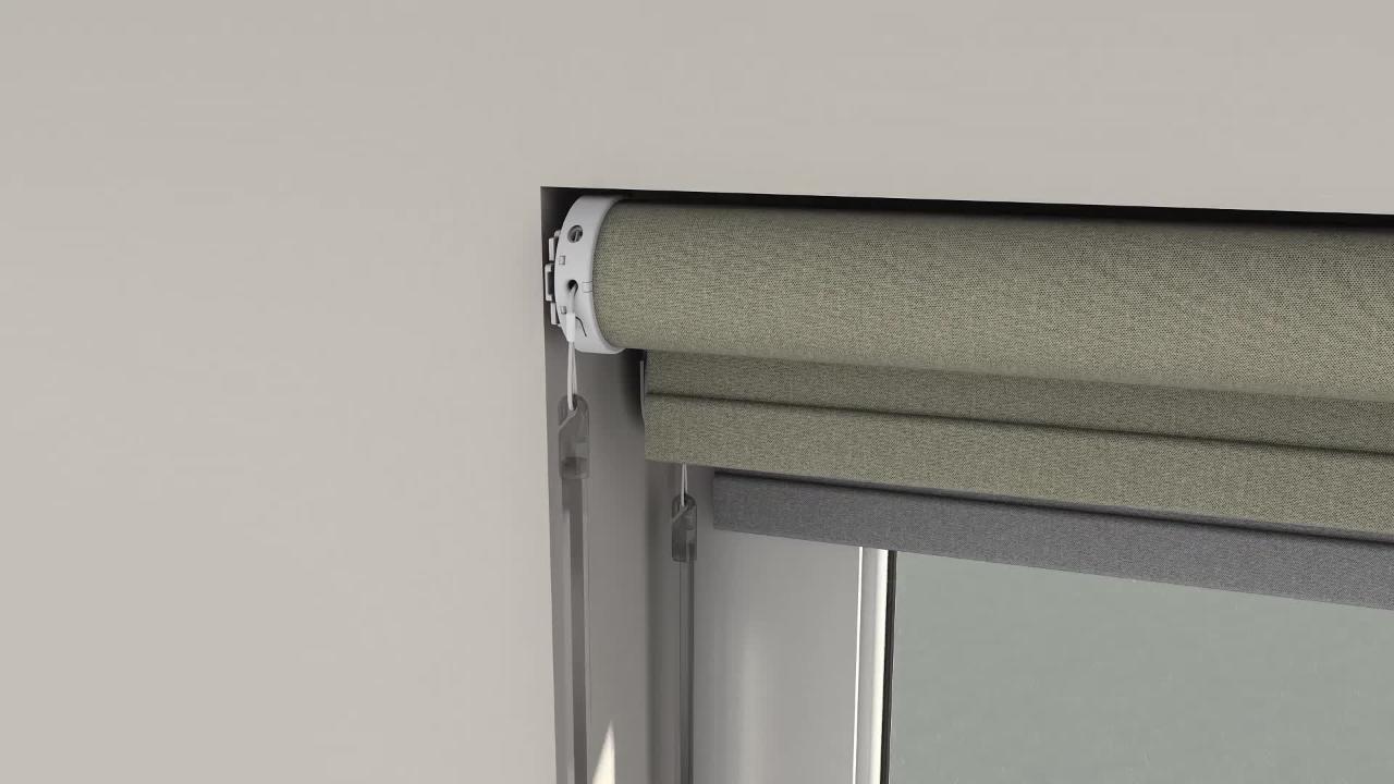 Cocoon By Coulisse Cut To Size Slate Cordless Blackout Fabric Motorized Roller Shade 23 In W X 72 In L 2010256 The Home Depot