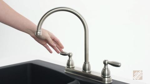 Foundations 2-Handle Standard Kitchen Faucet in Chrome Foundations 2-Handle Standard Kitchen Faucet in Chrome
