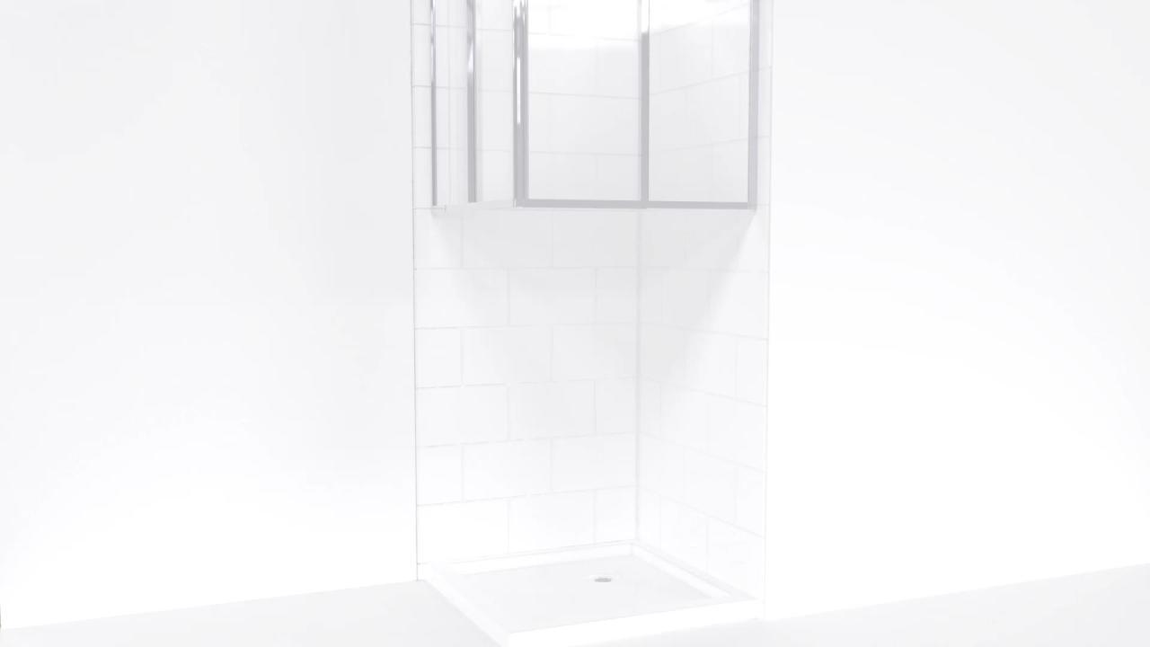 Cornerview Shower Enclosure, Base, and Backwall Kit - Dreamline