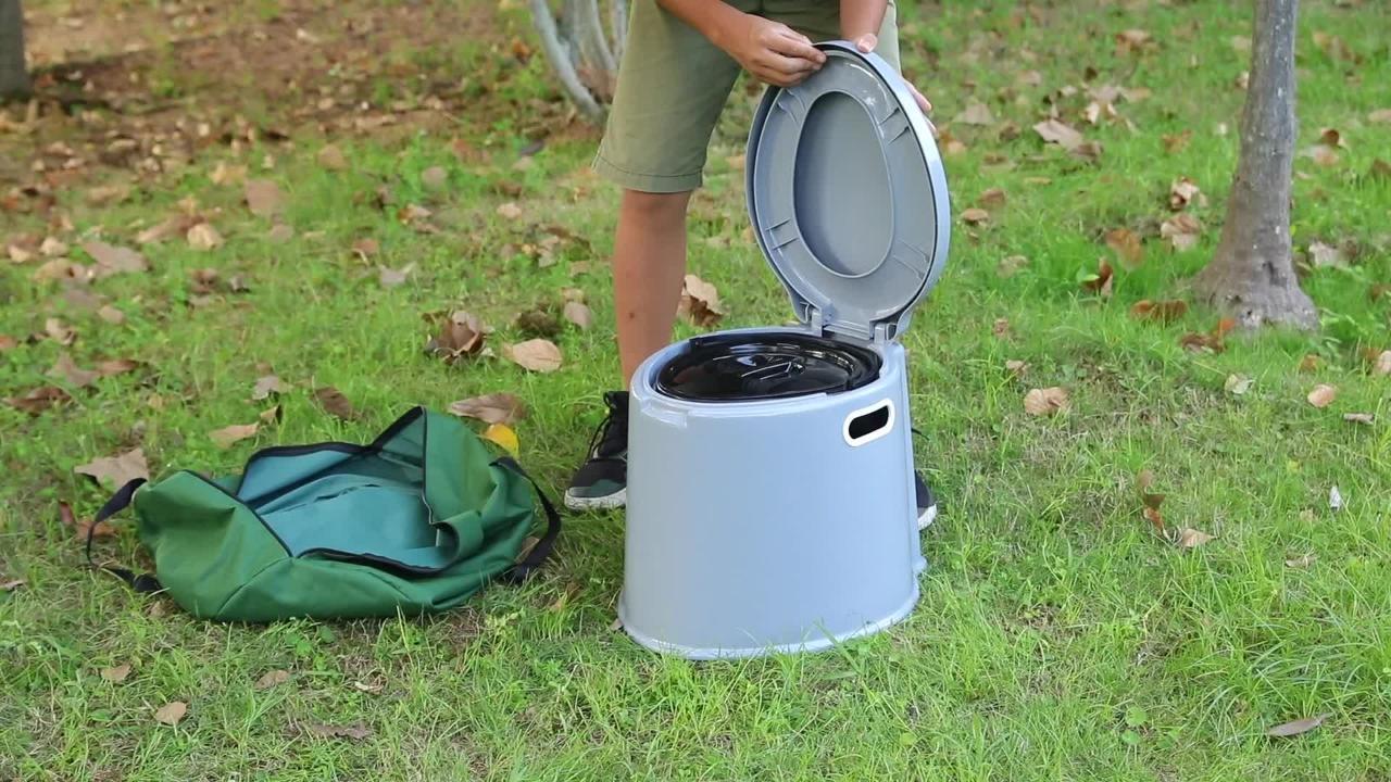 Winado 20 in. Portable Toilet for Outdoor Activities, Non-Electric,  Waterless Toilet, White 268518476230 - The Home Depot