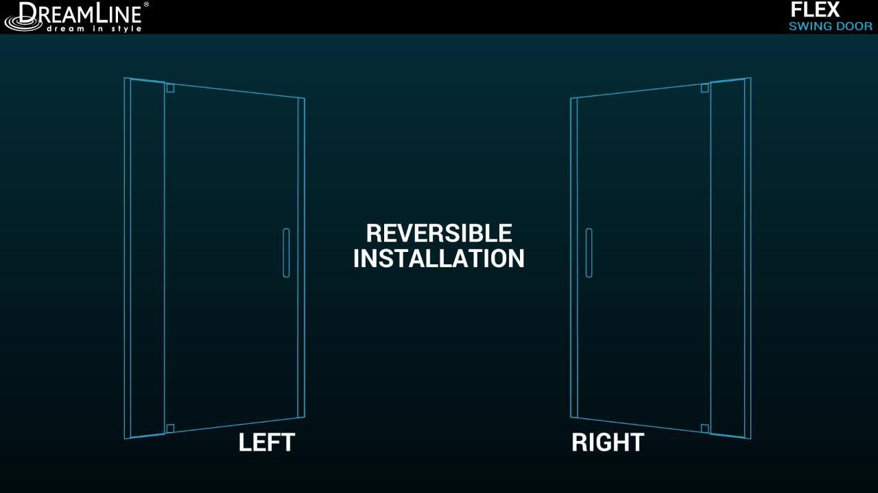 DreamLine DL-6217C-01CL Flex 32-in. W x 32-in. D x 76-3/4-in. H Frameless Shower Door, Backwall and Base Kit, Chrome Hardware