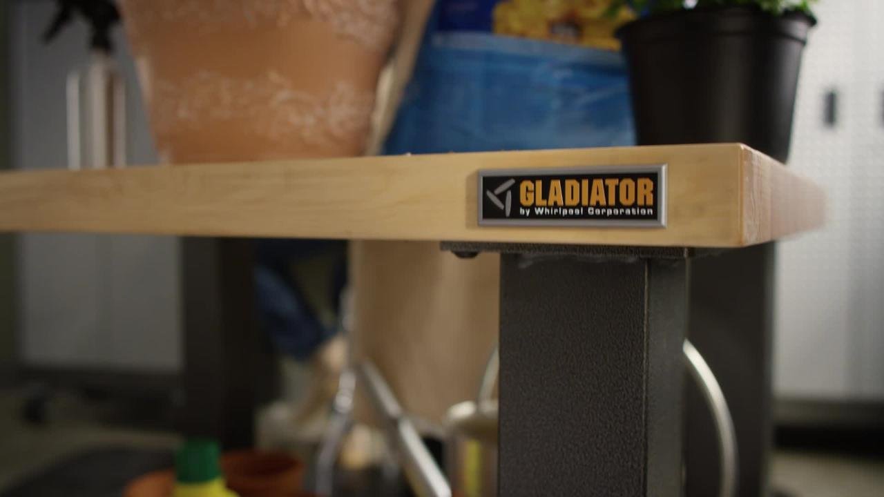Gladiator Steel 1-Shelf Wall Mounted Garage Cabinet in Silver