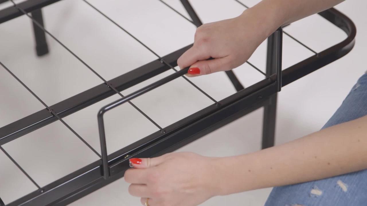 Hercules Hercules King Size 14 In H Adjustable Heavy Duty Metal Platform Bed Frame 127001 5060 The Home Depot